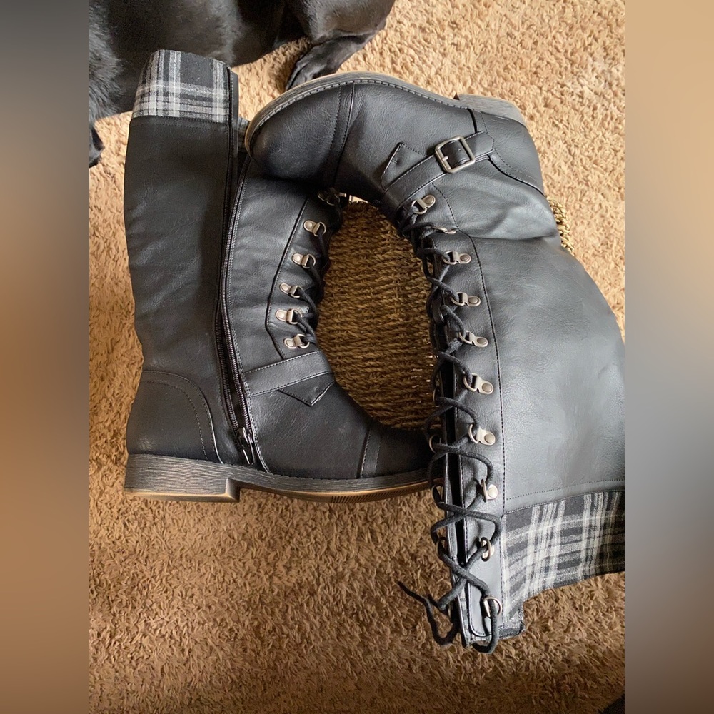 JustFab black lace up boots